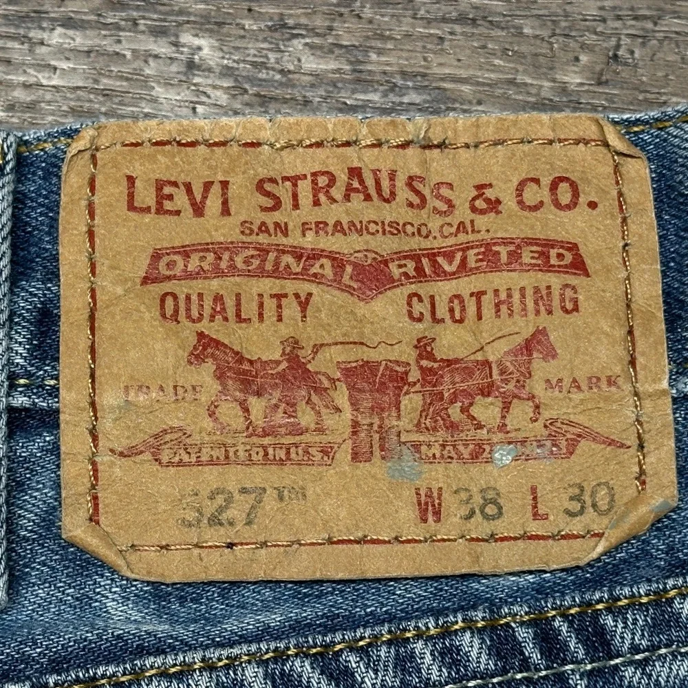Levi’s 527 Bootcut Jeans Distressed Workwear Denim 38x30